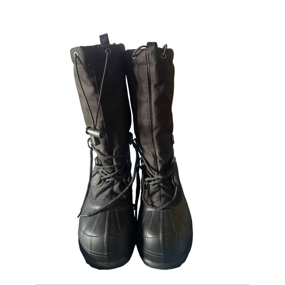 Sorel Mens Black Glacier Waterproof Heavy Duty Winter Snow Boots Size 7